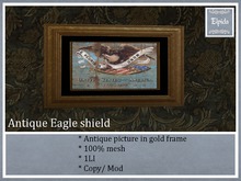 [Elpi] Antique Eagle shield - Gold frame - 1LI Boxed