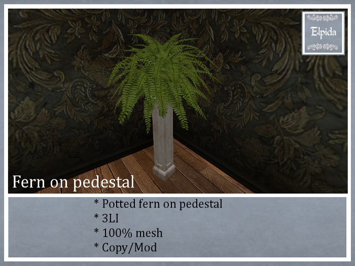 [ELPI] Fern on pedestal - 3LI - Boxed
