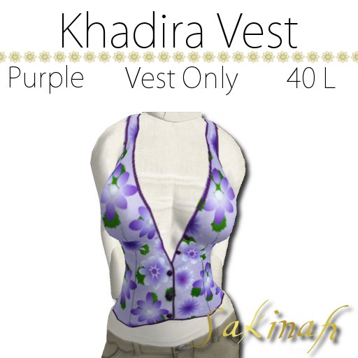 --Sakinah-- Khadira Vest Purple