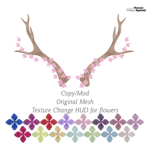 Dream Flower Horns - Brown Horns - by Material Squirrel