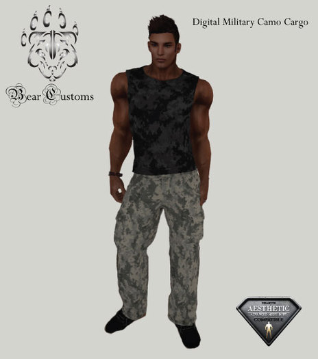 Digital Military Camo Cargo