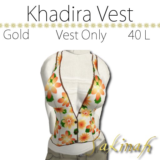 --Sakinah-- Khadira Vest Gold