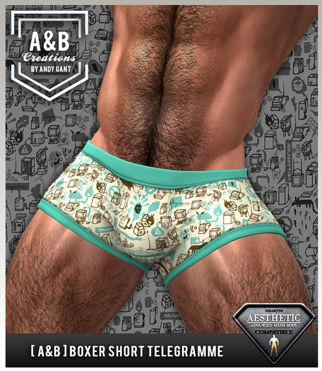 [ A&B ] Boxer Short Telegramme (NIRAMYTH) - AESTHETIC
