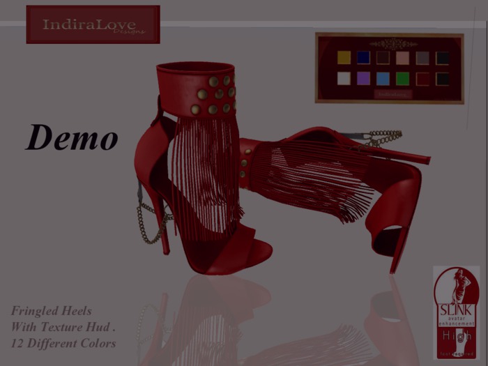 ))IndiraLove Designs((-Demo-Fringled Heels