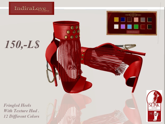 ))IndiraLove Designs((-Fringled Heels