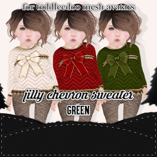 Winter Ravens : Jilly : Green Chevron