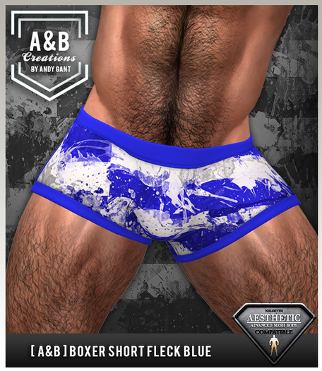 [ A&B ] Boxer Short fleck Blue