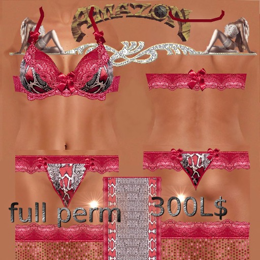 ensemble en peau de serpent rouge