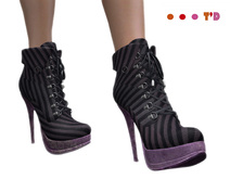 TD Cuir BOOTS BLACK PURPLE Goth 2