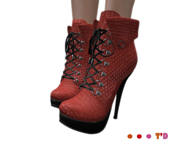 TD Cuir BOOTS RED