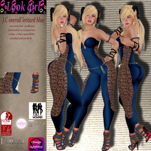 J.C overall leotard Blue