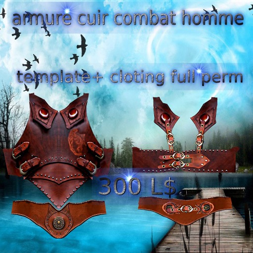 armure cuir combat homme