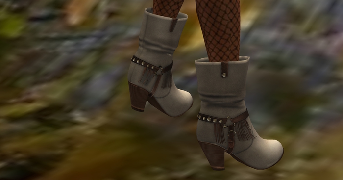 S/B Brown Crock Fringed Woman's  Boots