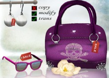 .:Pret-A-Poter Pochette,Glasses and Earrings:. v1 Violet