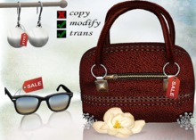 Pochette,Glasses and Earrings