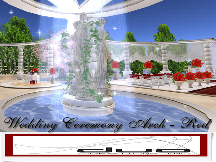 Wedding Ceremony Arch - red