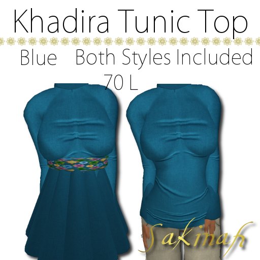 --Sakinah-- Khadira Blue Tunic Top