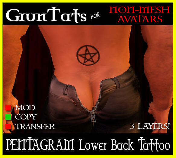 GrunTats Pentagram Lower Back Tattoo