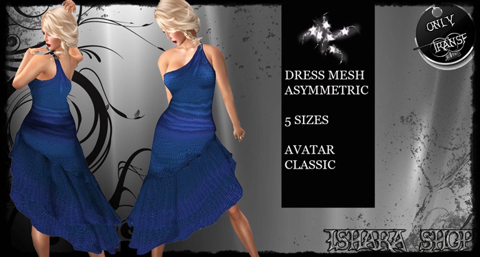 DRESS MESH ASYMMETRIC
