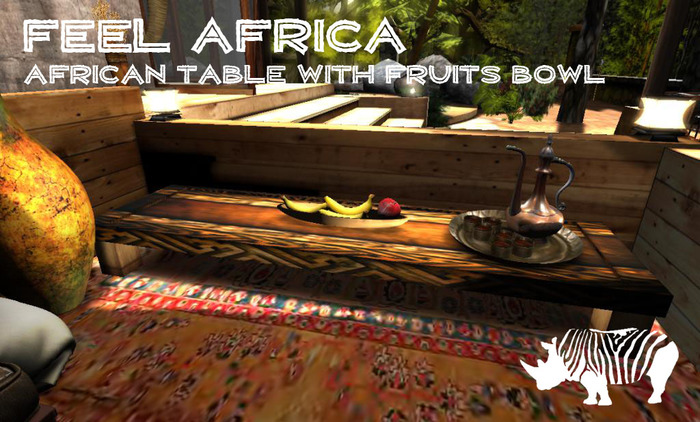 FEEL AFRICA - African Table - SAFARI - TROPHY - AFRICA