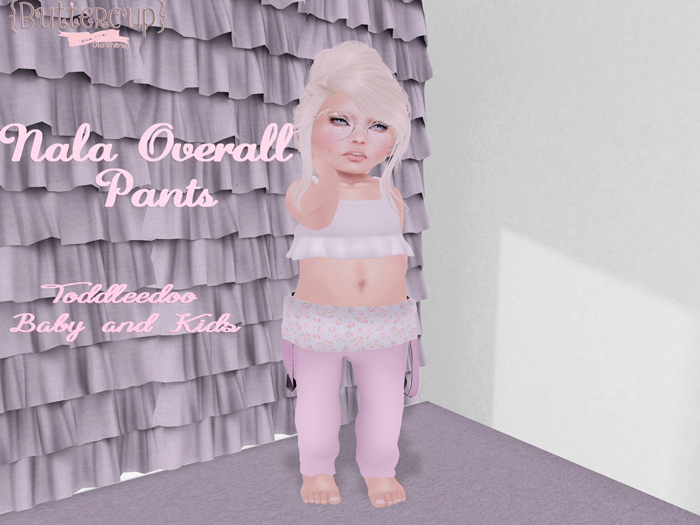 {Buttercup} Nala Overall Pants - Blue Floral 