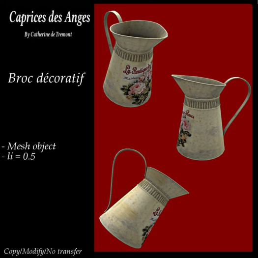 *CdT* Broc decoratif "La boutique de fleur"