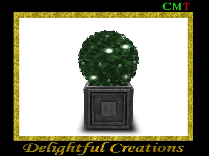 Leafy Green Lighted Ball Topiary Short, Touch on/off