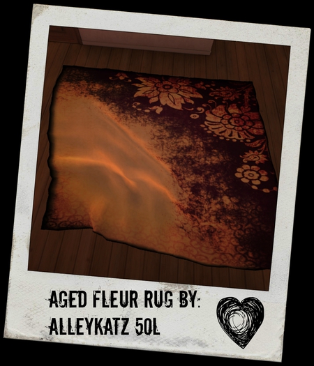 Aged Fleur Rug  ::AlleyKatz:: BOXED