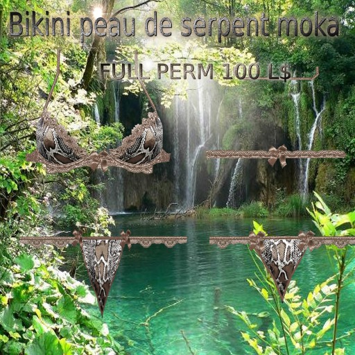 bikini peau de serpent moka