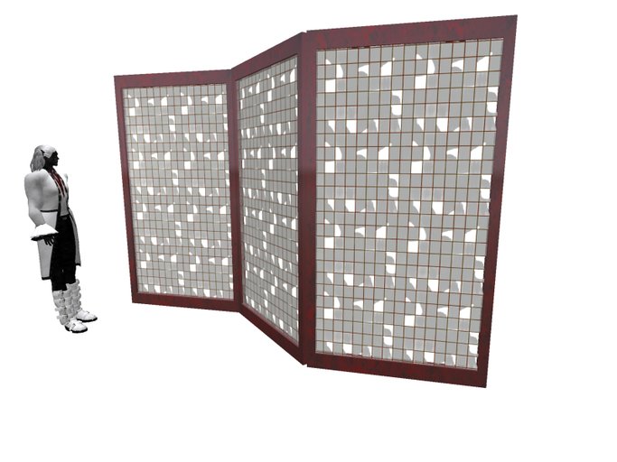 Danger's Red Metal and Broken Glass Privacy Screen [Boxed]