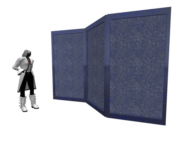 Danger's Blue Metal Translucent Privacy Screen [Boxed]