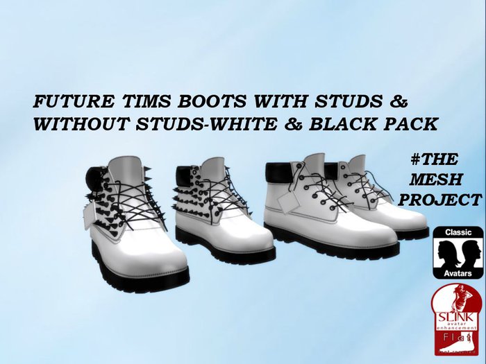 Second Life Marketplace - Future Tims With and Without Studs- White ...