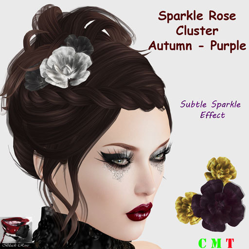 ~~{@BRV@}~~ Sparkle Rose Cluster - Autumn - Purple {BOXED}