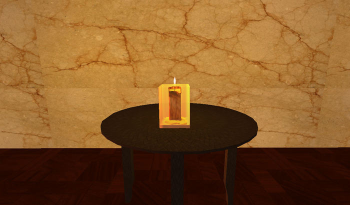 Candle in glass Square Seashells