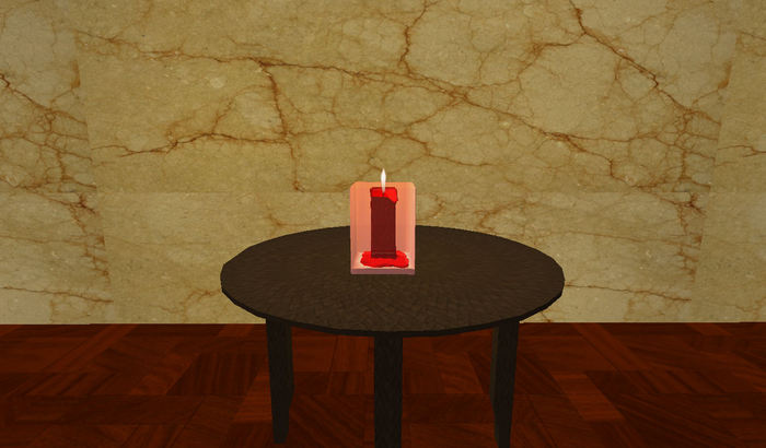Candle in glass Square Red