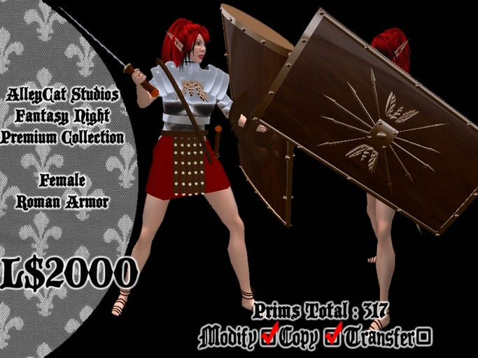 Female Roman Armor, AlleyCat Studios