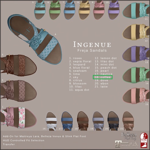 Ingenue :: Freja Sandals :: Coffee