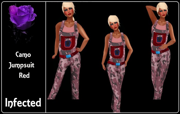 >>inFECTed<< - Camo Jumpsuit Red
