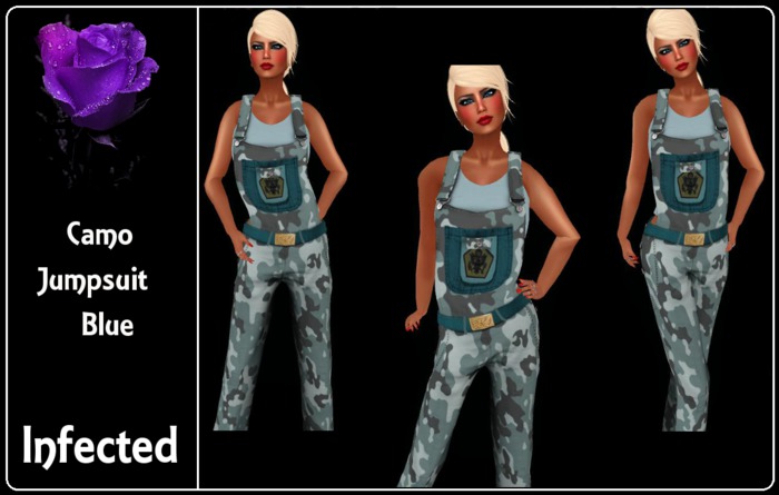 >>inFECTed<< - Camo Jumpsuit Blue
