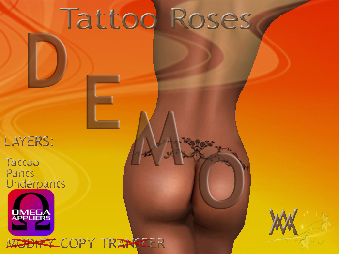 Tattoo DEMO Stitched Roses by Wild Motley