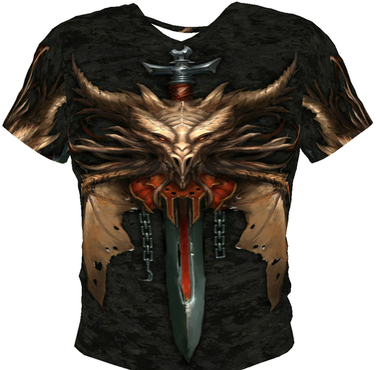 Gold Dragon Sword T-Shirt (Mesh)