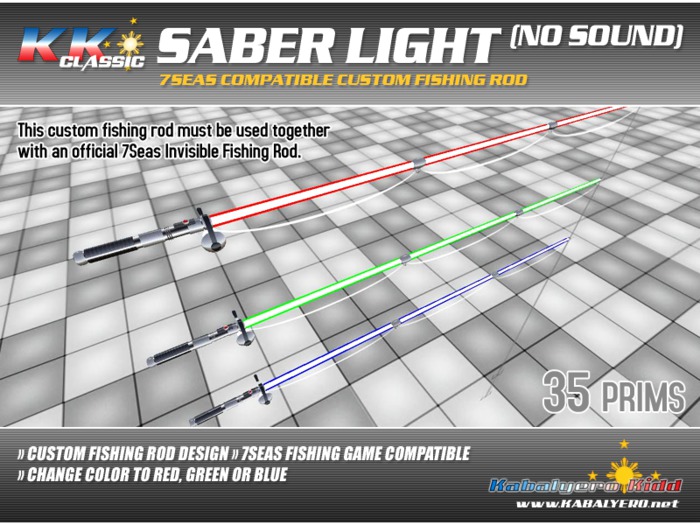 *KK* Classic - Saber Light Fishing Rod (No Sound) (Boxed)