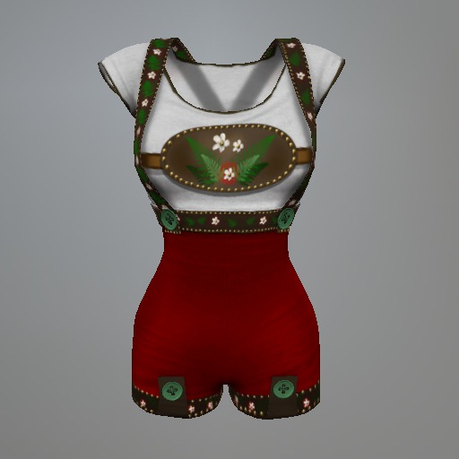 Red Oktoberfest Mesh Lederhosen box