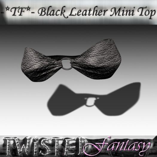 -*TF*- Black Leather Mini Top