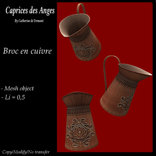 *CdT* Broc en cuivre