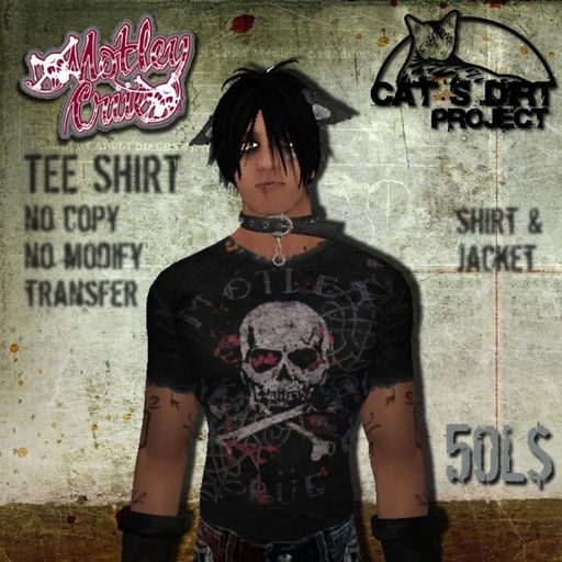 MOTLEY  CRUE SKULL Tee Shirt 