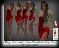 Birgit Mai's  *MESH* Cami Dress Outfit Casey Red & Jack (BOXED)