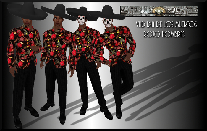 ▬Limited Edition▬ VHD Dia de los Muertos Rojo Hombres (boxed)