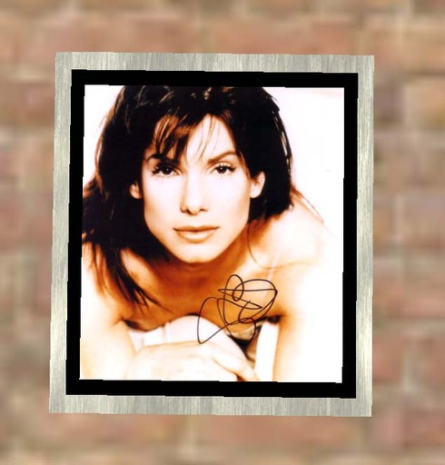 Pawsome Autographs - Sandra Bullock Signed colour Framed