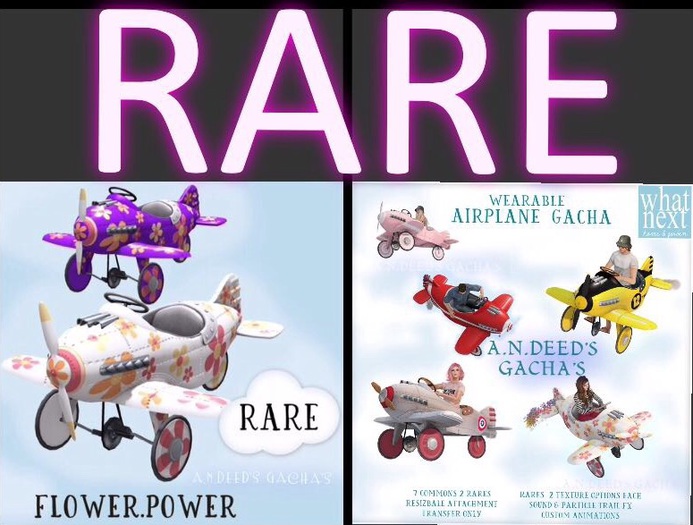 RARE {what next} Wearable Airplane - FlowerPower (boxed) RARE ARCADE GACHA